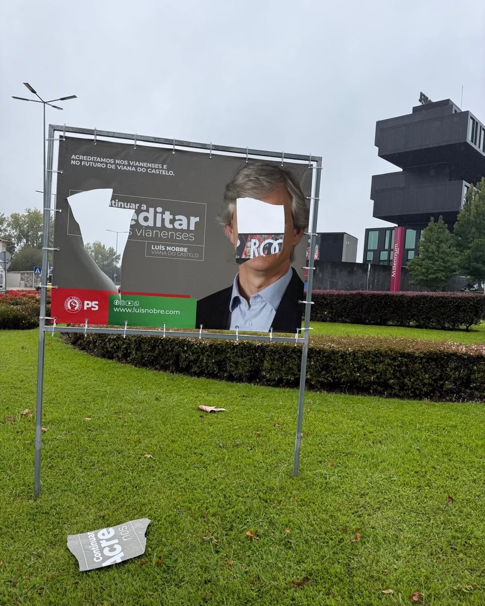 Luís nobre denuncia vandalismo contra cartazes do ps em viana