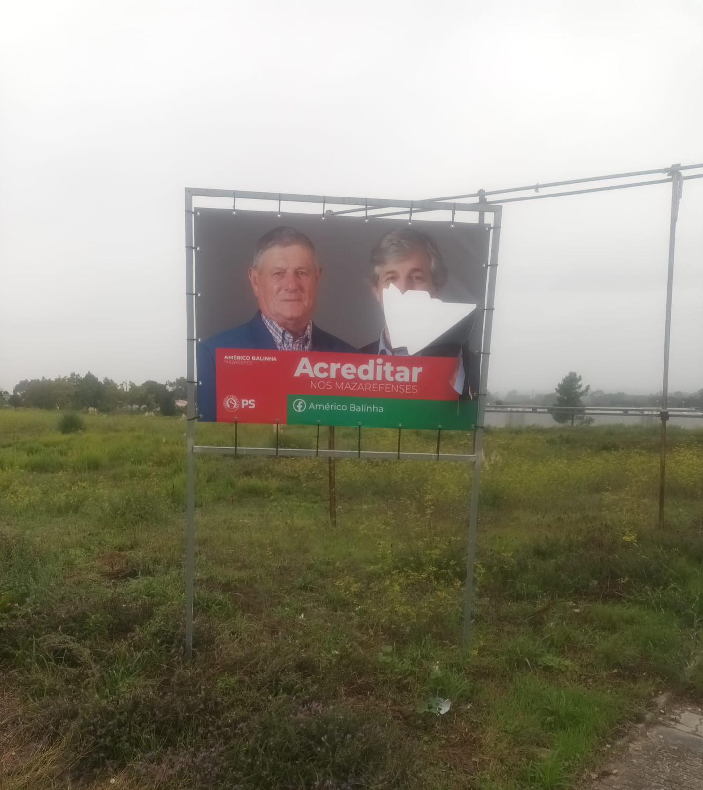 Luís nobre denuncia vandalismo contra cartazes do ps em viana