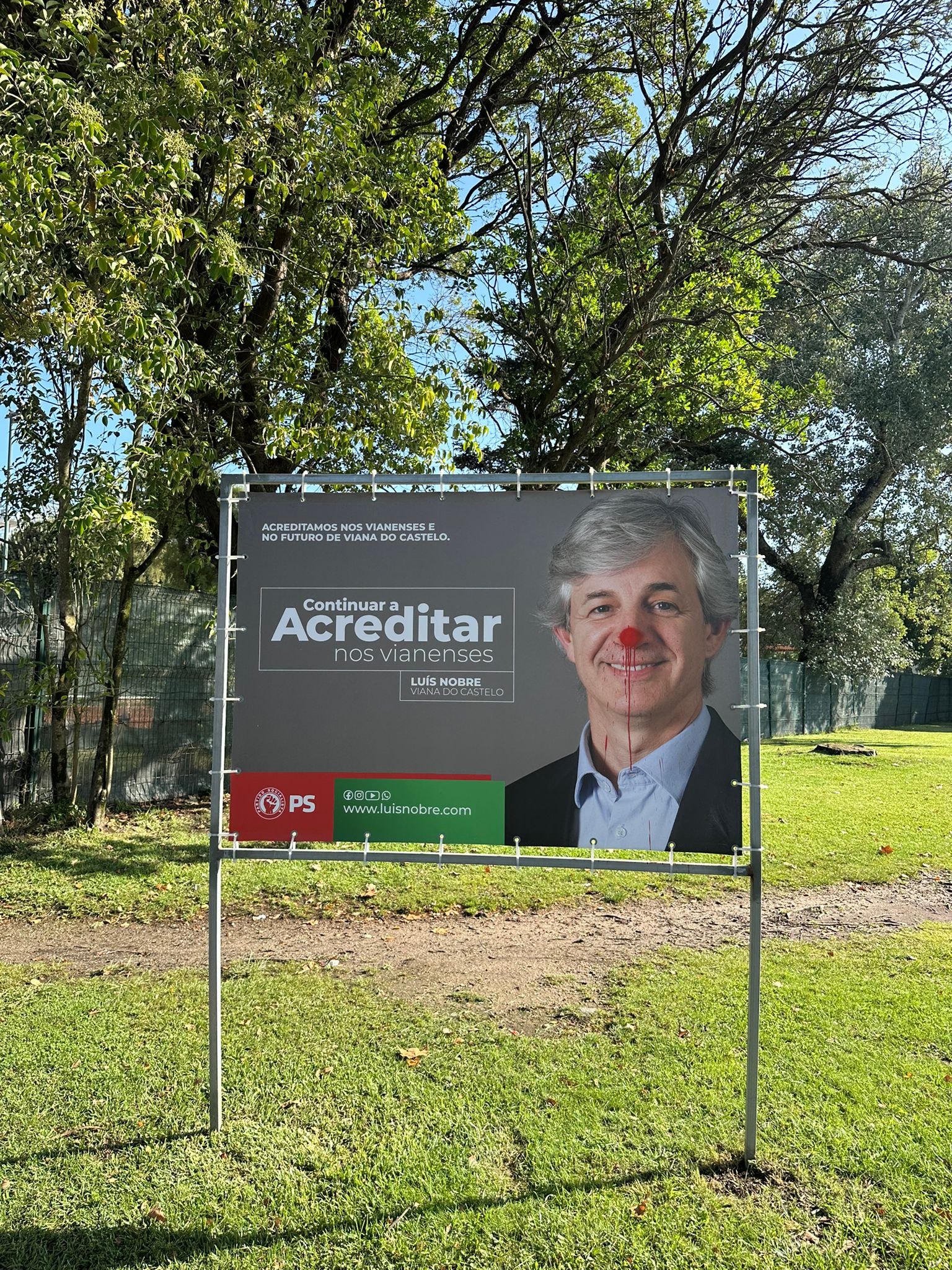Luís nobre denuncia vandalismo contra cartazes do ps em viana