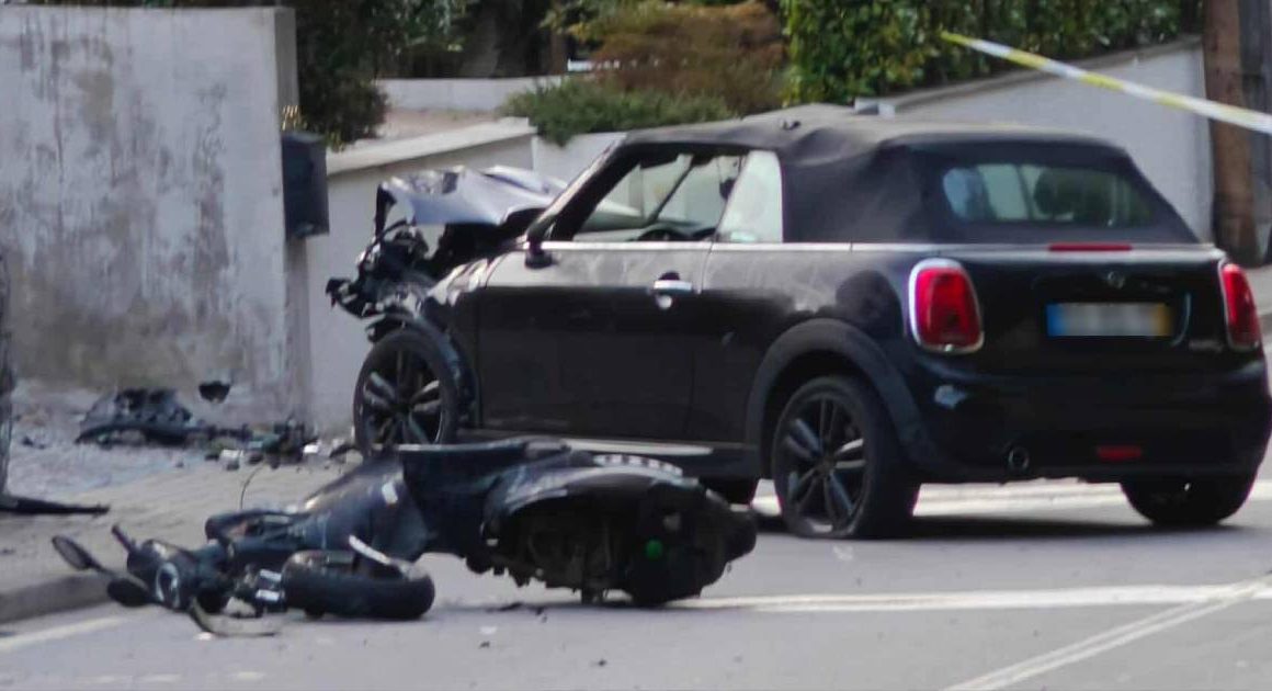 Motociclista em estado grave após colisão em guimarães