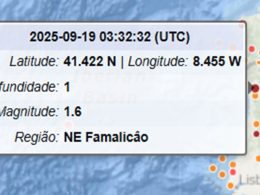 Sismo registado em famalicão