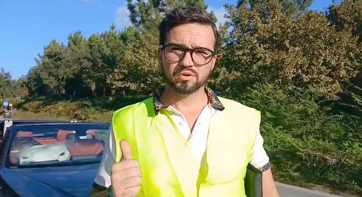 Família escapou de pedregulho que caiu na estrada em braga