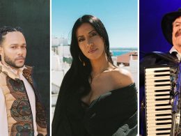 Calema, ana moura e quim barreiros na feira da ladra em vieira do minho