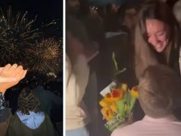 Pede namorada em casamento durante a serenata: "viana é amor"