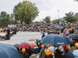 Nem a chuva travou a apresentação de olegário gonçalves em arcos de valdevez
