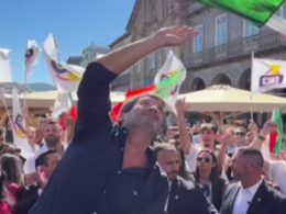 "chega vai sempre para ganhar", diz ventura na arruada em braga