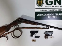 Cabeceiras de basto: buscas a suspeito de ameaças descobrem armas sem documentos