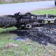 Mota carbonizada encontrada em caminho municipal em fafe