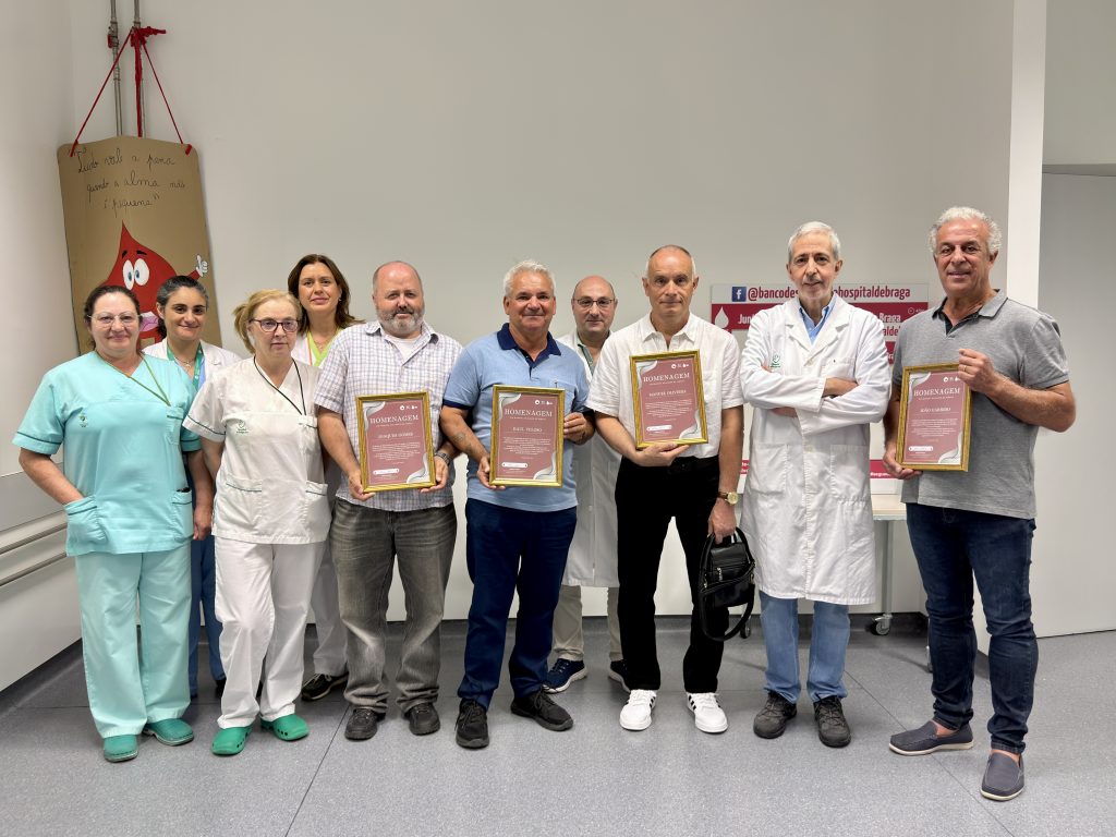 Há quatro 'heróis' em Braga que, juntos, já deram sangue 249 vezes